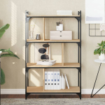 Raamaturiiul 4 korrust, sonoma tamm, 76x32x123 cm, tehispuit