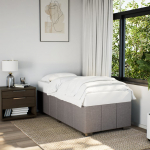 Voodiraam ilma madratsita taupe 100x200 cm kangas