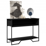 Konsoollaud, must, 100x35x74,5 cm, tehispuit