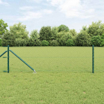 Aed koos postidega roheline 0.8 x 10 m pvc kaetud teras
