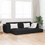 Diivanvoodi 2-&uuml;hes must 245x150x60.5 cm kangas