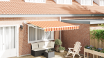 Automaatne sisset&otilde;mmatav varikatus kollased ja oranž 350x250 cm