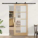 Liuguks pruun 86 x 198.5 cm puit ja metall