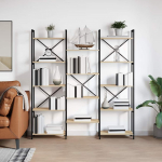 Raamatukapp Sonoma tamm 156 x 25 x 167 cm Tehispuit