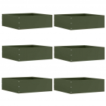 Murupiire 6 tk k&uuml;pset roheline 40 x 40 x 13 cm teras