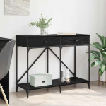 Konsoollaud sahtliga must tamm 100 x 39 x 78,5 cm tehispuit