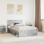 Voodiraam peatsiga Betoon 120 x 200 cm Tehispuit
