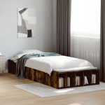 Voodiraam ladustamisega Suitsutatud tamm 80 x 200 cm Tehispuit