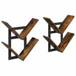 Seina h&otilde;ljumine riiul 2 pcs Suitsutatud tamm 43 x 15 x 47 cm