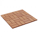 Terrassiplaat 22 pcs Tiikpuu 30 x 30 cm Puitplastik