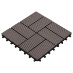 Terrassiplaat 11 tk Tume pruun 30 x 30 cm Puitplastik