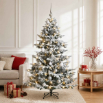 Kunstkuusk koos j&otilde;ulukuuliga 120 cm 150 LED-i Soe valge