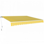 Kokkupandav k&auml;sitsikasutatav varikatus, 600 cm, kollane/valge