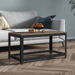 Diivanilaud, hall ja must, 90x45x45cm, mdf ja raud