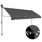 K&auml;sitsi sisset&otilde;mmatav varikatus, led, 400 cm, antratsiithall