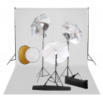FOTOSTUUDIOKOMPLEKT LAMBID, VIHMAVARI, TAUSTAPILT JA REFLEKTOR