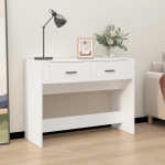 Konsoollaud, valge, 100 x 39 x 75 cm, tehispuit