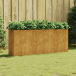 Taimekast, 200 x 40 x 80 cm, corten-teras