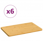 Serveerimisalused 6 tk, 22 x 14 x 0,8 cm, bambus