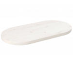 Lauaplaat, valge, 80 x 40 x 2,5 cm, m&auml;nnipuit, ovaalne