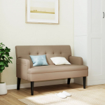 Seljatoega pink, cappuccino, 112 x 65,5 x 75 cm, kunstnahk