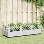 Vaiadega taimekast, valge, 123,5 x 43,5 x 43,5 cm, pp