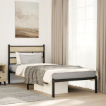Metallist voodiraam ilma madratsita Sonoma tamm 107x203 cm