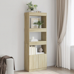 K&otilde;rge kapp, sonoma tamm, 63x33x180 cm, tehispuit