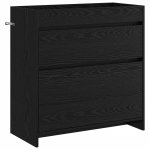 Vannitoa all oleva kraani kapp Must tamm 78,5 x 37,5 x 81 cm