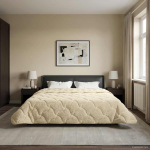 Talve tek cream 240 x 260 cm Mikrokiud ja Teddy villa