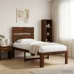Voodiraam peatoega ROSTOCK tumepruun 75 x 190 cm