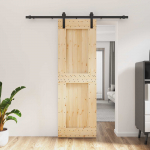 Liuguks naturaalne ja must 70 x 210 cm tahke m&auml;nnipuit