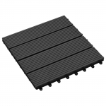 Terrassiplaat 11 tk Must 30 x 30 cm Puitplastik