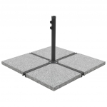 Vihmavarju raskusplaat, graniit, 25 kg, kandiline, hall