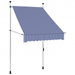 Kokkupandav varikatus, 100 cm, sinise-valgetriibuline