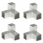 Posti&uuml;hendused, 4 tk y-kujuline, tsingitud metall, 81 x 81 mm