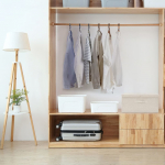 Hoiukast, kangas, 50 x 30 x 25 cm, kreemjasvalge