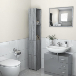 Vannitoakapp, hall sonoma tamm, 25x26,5x170 cm, tehispuit