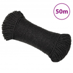 T&ouml;&ouml;k&ouml;is, must, 6 mm, 50 m, pol&uuml;prop&uuml;leen