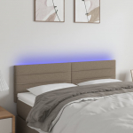 LED-voodipeats, pruunikashall, 144x5x78/88 cm, kangas