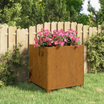 Jalgadega taimekast, rooste, 49x47x50 cm, corten teras