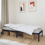 Metallist voodiraam, must, 75 x 190 cm