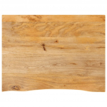 Lauaplaat, naturaalse servaga, 90 x 60 x 3,8 cm, mangopuit