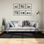 Vaip "oviedo" l&uuml;hikese narmaga, must, 140 x 200 cm