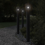 Pistikupesaga &otilde;ue lambipost, must, 110 cm, roostevaba teras