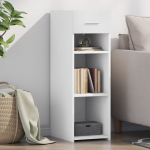 Puhvetkapp, valge, 30x42,5x93 cm, tehispuit