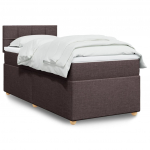 KONTINENTAALVOODI MADRATSIGA, TUMEPRUUN, 90X200 CM, KANGAS