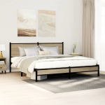 Metallist voodiraam ilma madratsita Sonoma tamm 160x200 cm