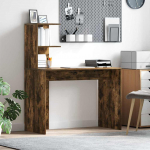 Laud riiuliga suitsetatud tamm 102 x 50 x 124 cm tehispuit