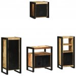 Vannitoa m&ouml;&ouml;blikomplekt 4 tk pruun 40 x 35 x 90 cm tugev mango puu